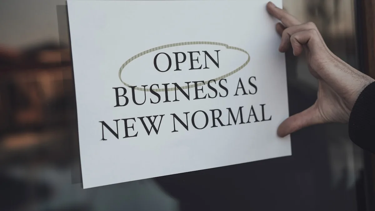Sign: Open business as new normal