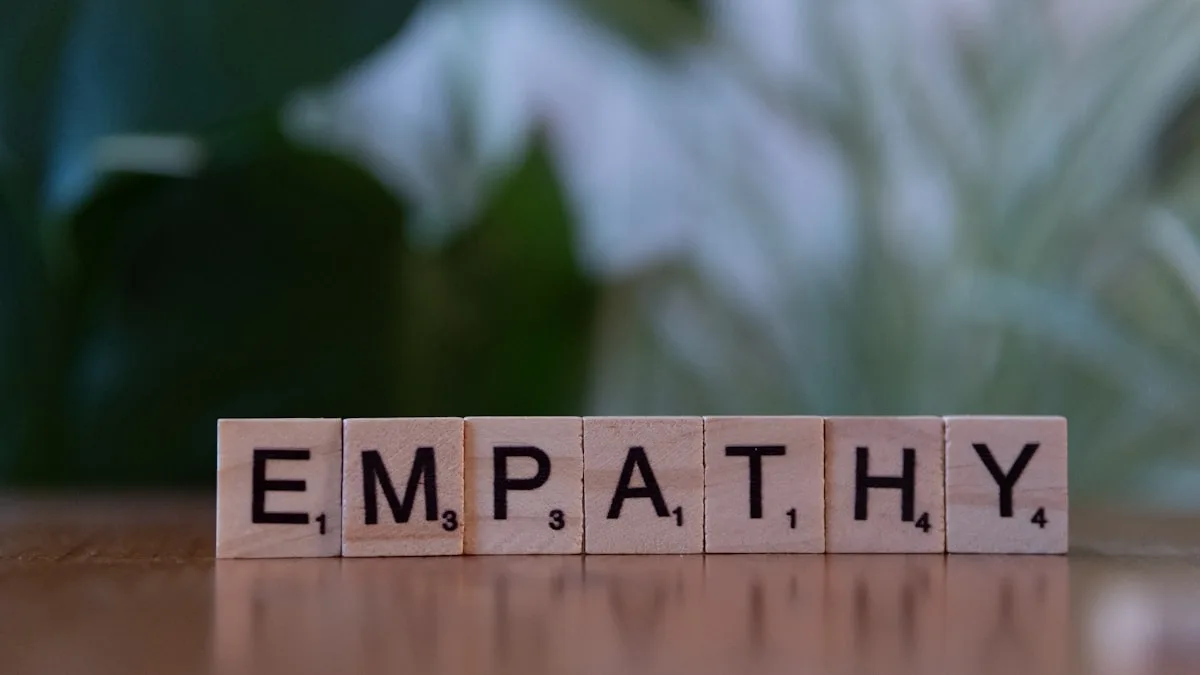 Scrabble tiles spelling 'EMPATHY'